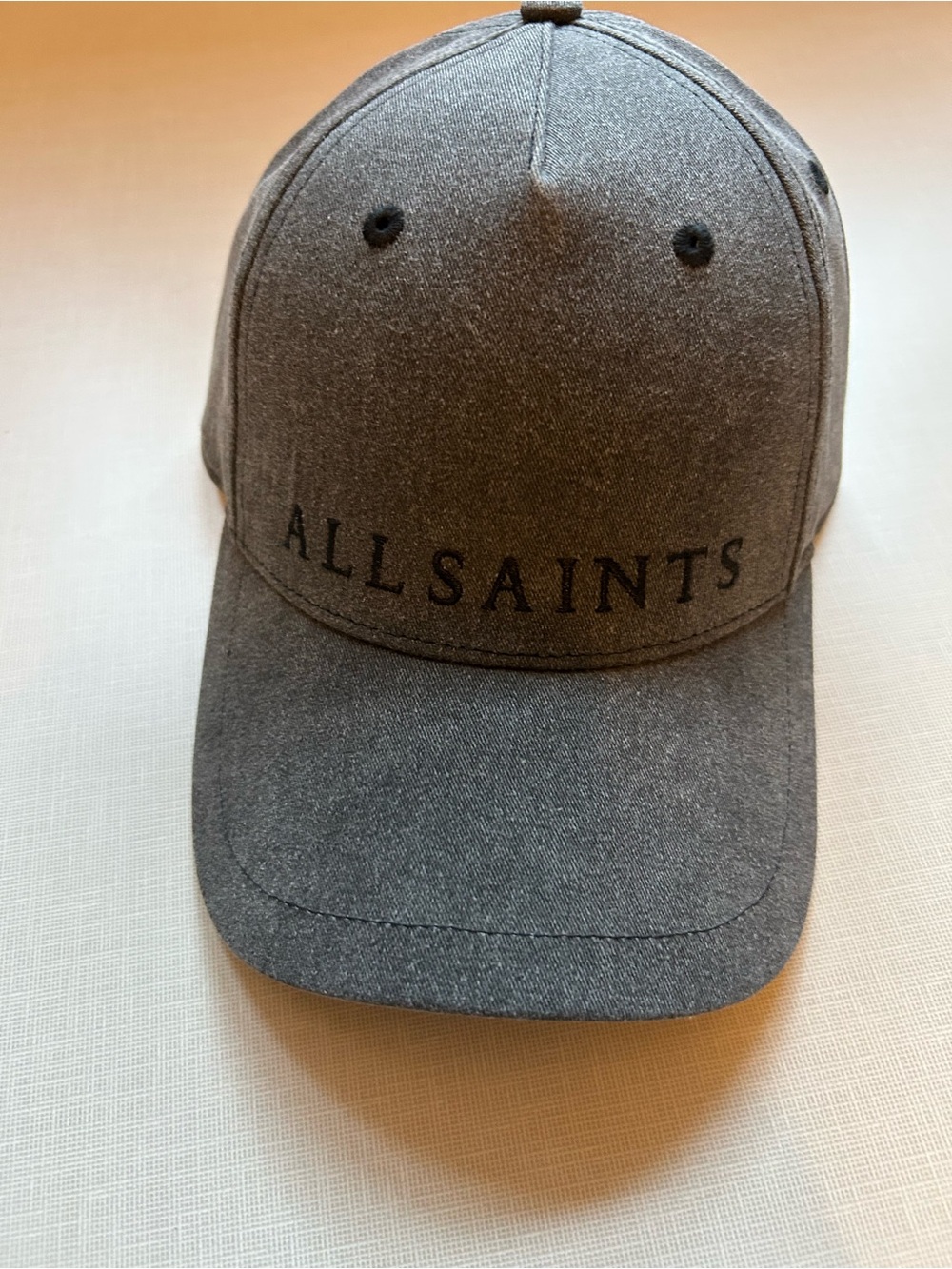 NEW AllSaints Gray Baseball Cap